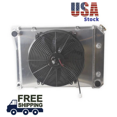 3-Row Radiator&Fan For 1965-1987 Buick Skylark Base/Regal Limited/LeSabre Custom - Image 1 of 4