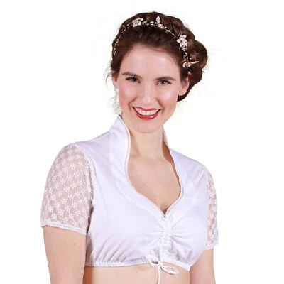 Dirndl Bluse Damen Trachtenbluse Halbarm Gr.36-48 Bierfest Oktober Fasching  - Bild 1 von 2