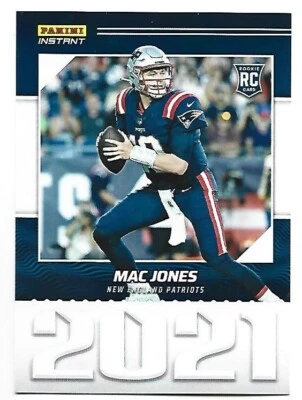 Mac Jones 2021 NFL Panini Instant Year One ROOKIE #YO9 SP /1269 Patriots - Image 1 of 2