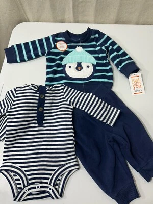 Conjunto polar Just One You 3 piezas nuevo en caja azul pingüino LS Foto 1 de 4