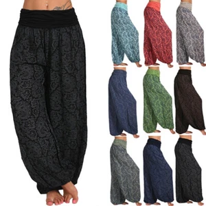 Plus Size Womens Yoga Harem Pants Leggings Baggy Ali Baba Hippy Long Trousers - Picture 1 of 25