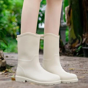 Rain Boots for Women Stylish Mid Calf Rain Boots for Gardening Beach - Picture 1 of 6