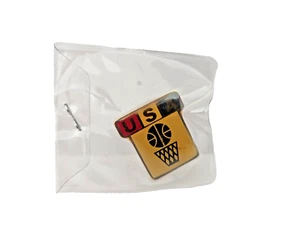 USA Basketball 7/8" Gold Tone Metal & Enamel Lapel Pin Pinback NEW - Picture 1 of 3