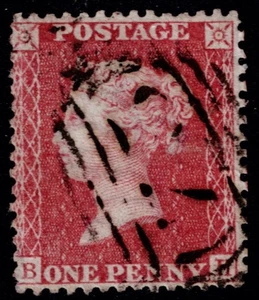 1857 1d Rose-Red Scarce Plate 45 BH Williams Cert FU SG 40 Spec C10 Cat. £300.00 - Picture 1 of 2