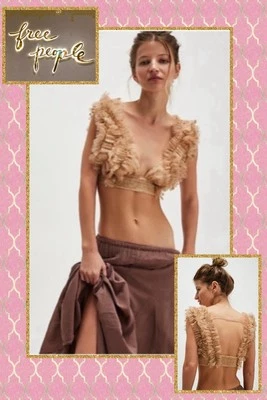 ✨ ¡HERMOSO! ¡NUEVO! Top de fiesta Free People One Sosha talla mediana dorado brillante Foto 1 de 4