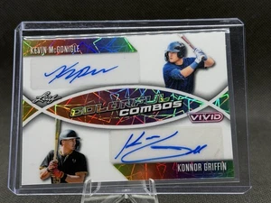 2025 Leaf Vivid Baseball Konnor Griffin Kevin McGonigle Dual Auto #02/05 Pirates - Picture 1 of 2
