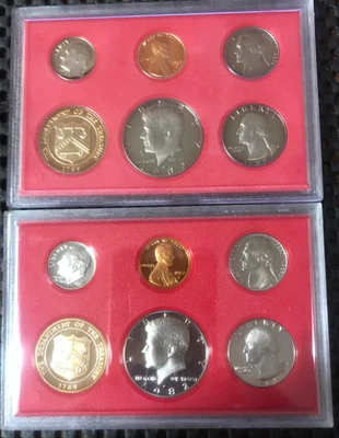 2-1982 S United States Proof Sets With Box and Holders - Image 1 of 3