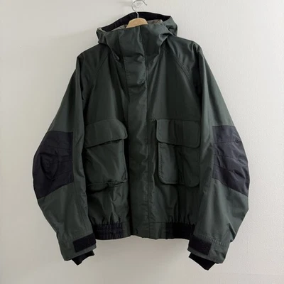 Vintage Cabelas Gore Tex Fly Fishing Wading Jacket Hooded Coat Green Men’s Sz M - Image 1 of 4