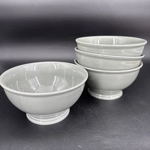 Better Homes & Gardens Stoneware Bowls Set of 4 Gray Footed Soup Ramen Cereal - Picture 1 of 5