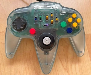 Nintendo N64 Competition Pro Controller Trasparente/Trasparente, Ottime Condizioni - Foto 1 di 5
