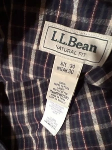 L.L. Pantaloni chino foderati in flanella di fagiolo 34x30 blu navy vestibilità naturale caldi invernali da lavoro - Foto 1 di 16