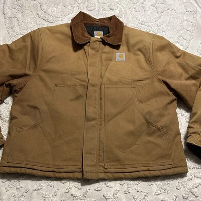 Abrigo Chaqueta De Colección Carhartt Acolchada Forrada Lona Ropa De Trabajo XL Y2K Foto 1 de 4