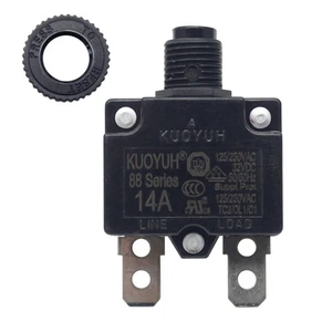 Disyuntor térmico KUOYUH 14A serie 88 125/250VAC 32VDC (14 amperios) - Imagen 1 de 5