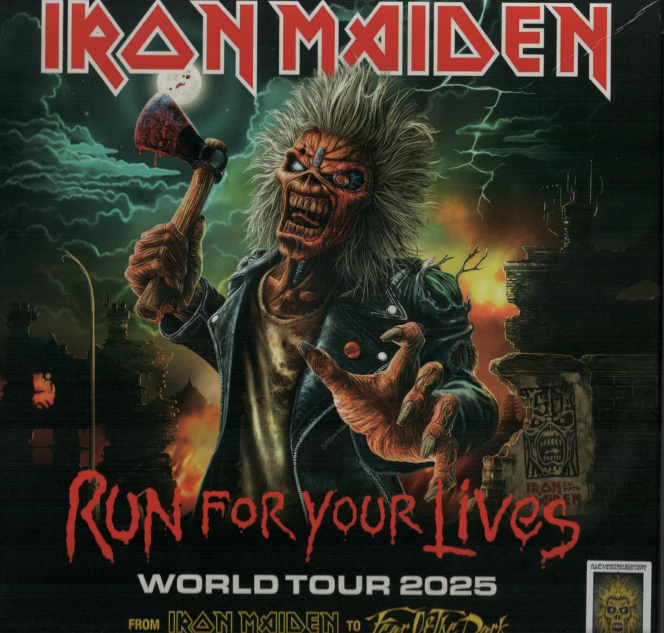 IRON MAIDEN - Run For Your Lives / World Tour 2025 + rare Box mit 4 LP`s - Bild 1 von 4