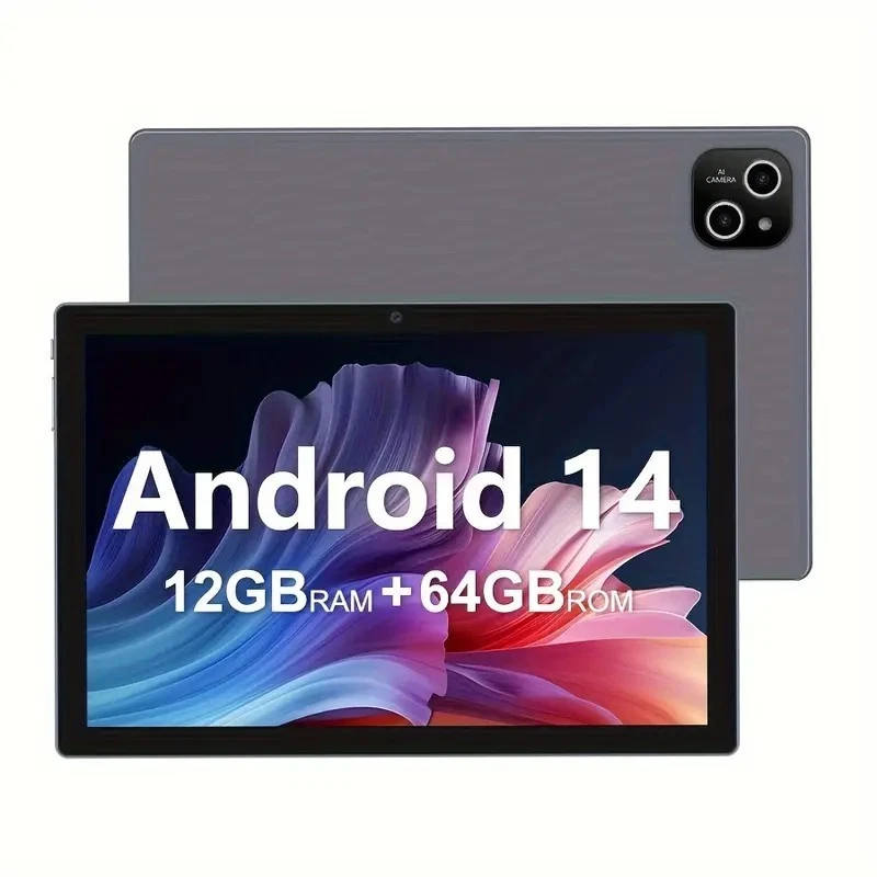 Tablet 10.1-Zoll Android 14-Betriebssystem-Tablet, 64GB ROM+12GB (4GB+8GB) - Bild 1 von 4