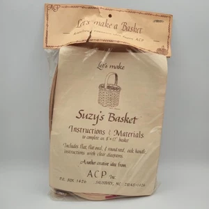 Vintage Let’s Make A Basket Suzy's Basket Kit by ACP NOS DIY Craft Set - Picture 1 of 4