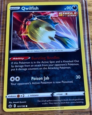 Qwilfish 101/198 Swsh06: Sword & Shield - Chilling Reign Regular - Image 1 of 2