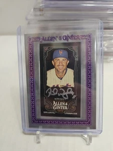 2024 Topps Allen & Ginter X DAVID WRIGHT Silver Ink Framed AUTO #d / 25 - Picture 1 of 2