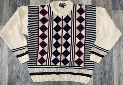 Suéter de golf deportivo de calle vintage para hombre XL patrón Argyle suéter de algodón Foto 1 de 4