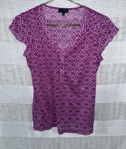 The Limited Women's Small Blouse Pink White Sheer Sleeveless Top 23x19 - Picture 1 of 4