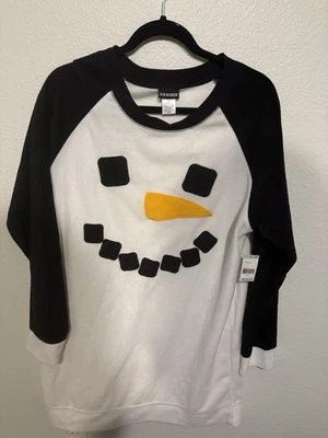 Joe Boxer Muñeco de Nieve Polar Pijama Camisa Larga Top Juniors Adolescentes Foto 1 de 4