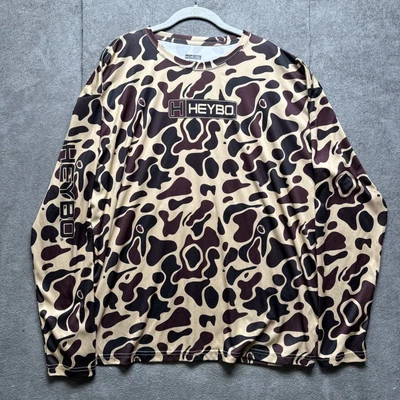 Heybo Performance Fit Shirt Mens XL Brown Camo Sun Protect UPF30 Hunt Fish - Image 1 of 4