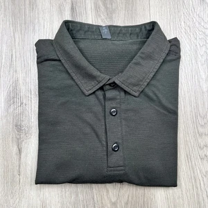 Lululemon Short Sleeve Evolution Polo Shirt Mens Size Xtra Large Olive Green - Picture 1 of 9