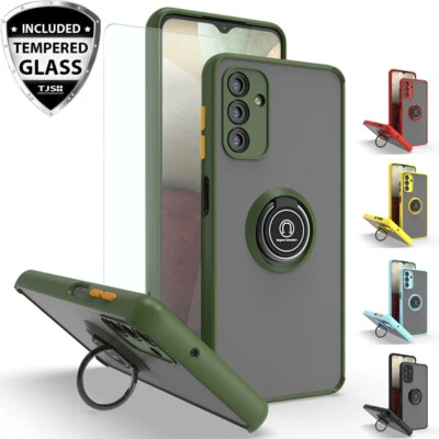 For Motorola Moto G Pure/G Power 2022 Ring Case Stand Clear Back +Tempered Glass - Image 1 of 4