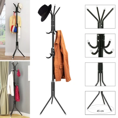 GARDEROBENSTÄNDER KLEIDERSTÄNDER KLEIDERSTANGE STANDGARDEROBE SCHWARZ - Bild 1 von 4