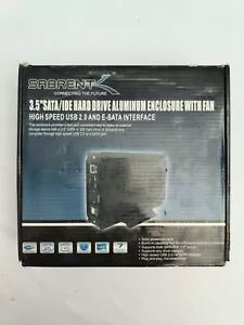 Sabrent EC-UEIS7 3.5” SATA/IDE Hard Drive Aluminum Enclosure w/ Fan USB 2.0 - Picture 1 of 12