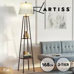 Artiss Floor Lamp Shelf Stand Modern LED Storage Shelves Living Room Light - Picture 1 of 8