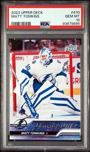 PSA 10 2023-24 Upper Deck Matt Tomkins Young Guns #470 GEM Mint RC Rookie - Picture 1 of 2