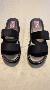 POP women's blk chunky platform sandal, size 9.5M , with box - Picture 1 of 5