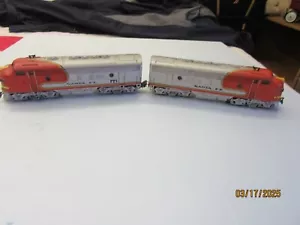 HO Marklin 3060 & 4060 F-7 AB Diesel Loco Set SANTA FE A-Unit powered TESTED - Picture 1 of 12