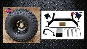 EZGO TXT/PDS GAS GOLF CART 2001-2008 6" LIFT KIT + 10" WHEELS and 22" AT TIRES - Picture 1 of 5