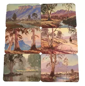 Placido Vintage Placemats x 6 Australian Outback by John Speedy - Picture 1 of 14