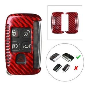 Carbon Fiber Remote Key Shell Cover Case Fit Land Rover Range Rover Discovery - Foto 1 di 6