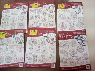 Stitchers Revolution Aunt Martha’s Iron-on Embroidery Transfer Patterns Pick 5 - Image 1 of 4