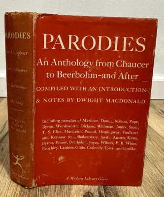 Dwight MacDonald PARODIES :  An Anthology from Chaucer to Beerbohm - and After - Imagem 1 de 4