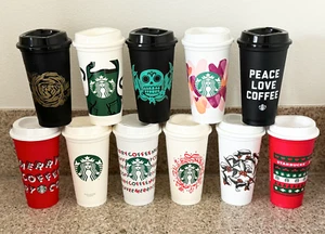New Starbucks Reusable Hot Cups with Lid, 16oz Grande - Picture 1 of 11