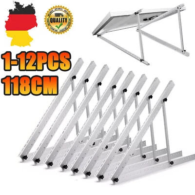 GOOWAY Solarpanel Solarmodul Halterung bis 118cm Photovoltaik PV Montage Aufständerung