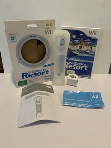 Boxed Wii Sports Resort GC Game Disc, Manual MotionPlus Remote Skin Nintendo Wii - Picture 1 of 9