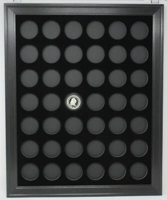 1 OZ SILVER ROUND COINS 39mm (NOT INCLUDED) WALL DISPLAY PICTURE FRAME 16" x 20" - Image 1 of 3