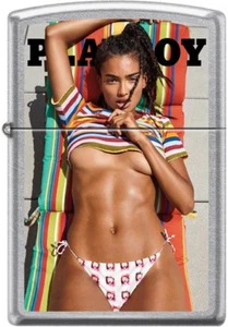 Zippo Playboy September 2016 Cover Street Chrome Windproof Lighter NEW RARE - Picture 1 of 2