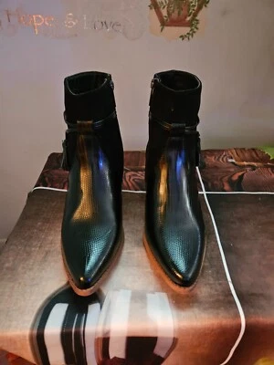 Coldwater Creek Suade ankle  leather booties  Size W 10 - Image 1 of 4