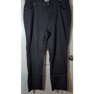 Catherines Sateen Stretch Black Pants 22WT - Picture 1 of 3