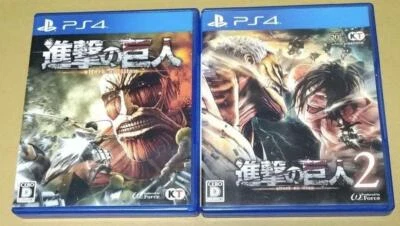 Attack On Titan 1 & 2 Set Sony Playstation 4 PS4 Video Games Japan - Image 1 of 2