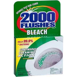 2000 Flushes Automatic Toilet Bowl Cleaner Bleach Deodorizes 2 pack - Picture 1 of 5