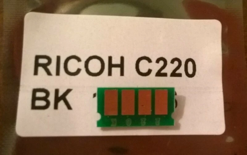 CHIP per Toner NERO - Ricoh Aficio SP C220s C222 C240dn C240sf - Immagine 1 di 1