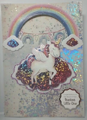 Nueva tarjeta de unicornio bebé para cualquier ocasión/tarjeta de adopción  Foto 1 de 4